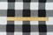 Classic Black-White Check Cotton Warp Gap Woven Fabric By the Yard